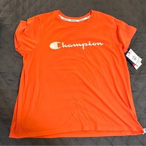 Champion women’s t-shirt Sz 2X nwt poppy orange